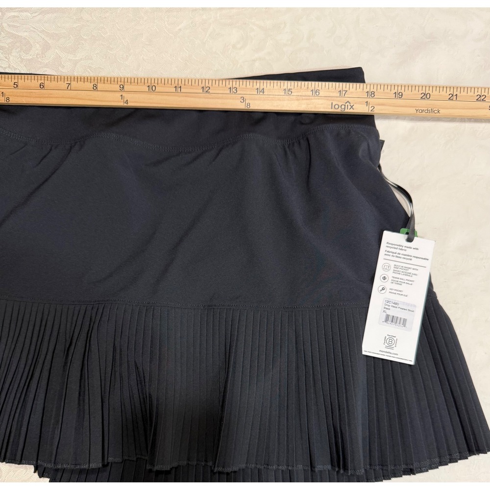Mondetta Drop Waist Pleated Skort Womens XL Black Performance Skirt Preppy - Picture 8 of 10